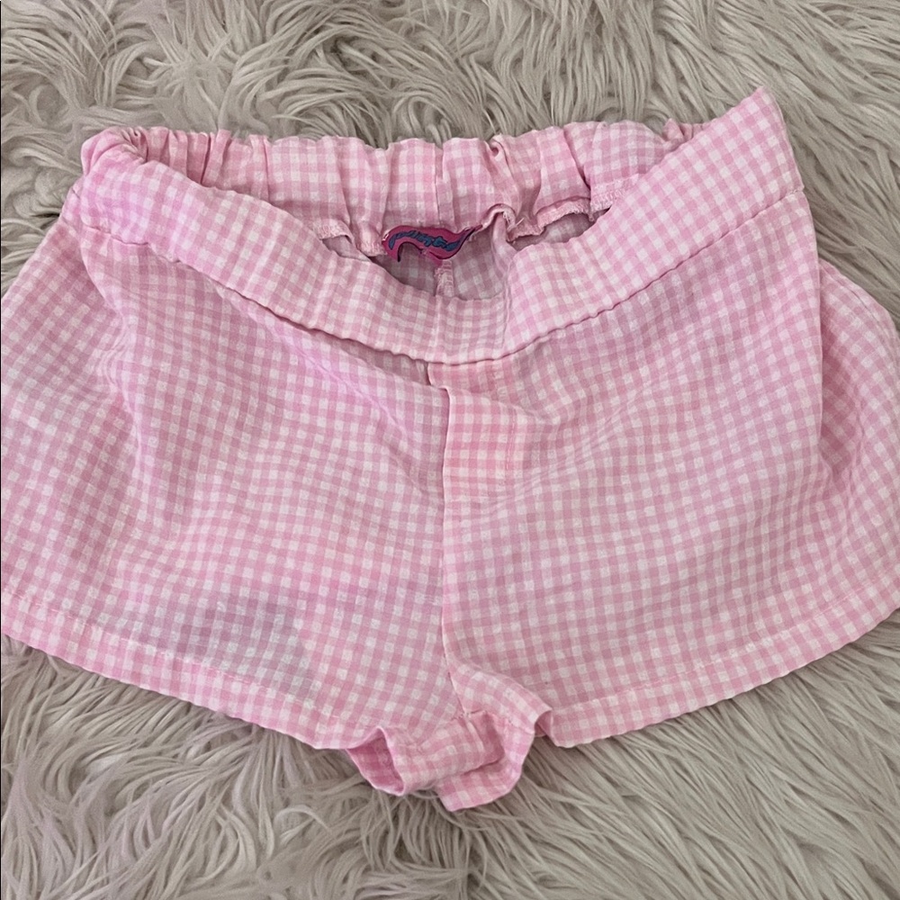 Edikted Pink Cute Checkered Women Short Shorts
